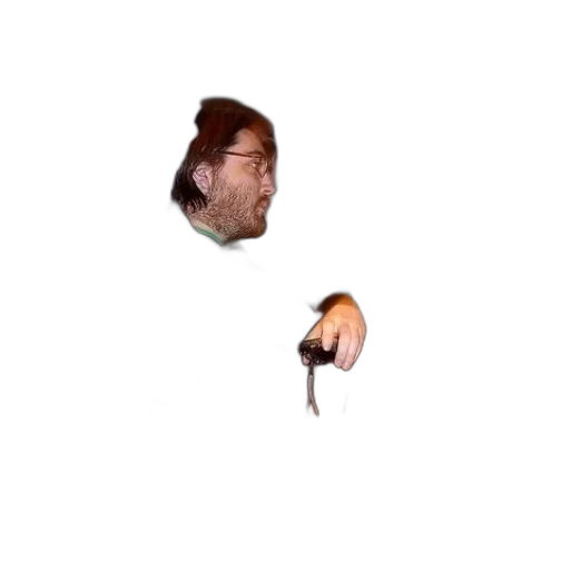 hair, staff, face, weapon transparent PNG cut-out