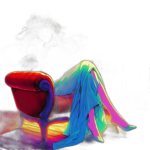 furniture, shoes, umbrella, hair transparent PNG cut-out
