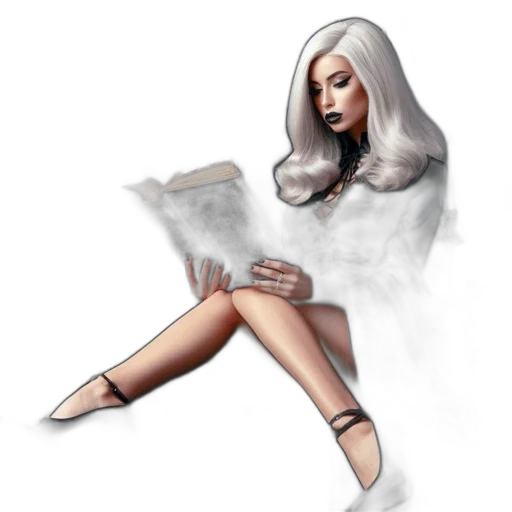 staff, shoes, dress, hair transparent PNG cut-out