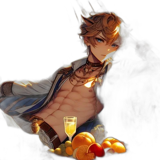 food, fantasy art, watercolor, pixel art transparent PNG cut-out