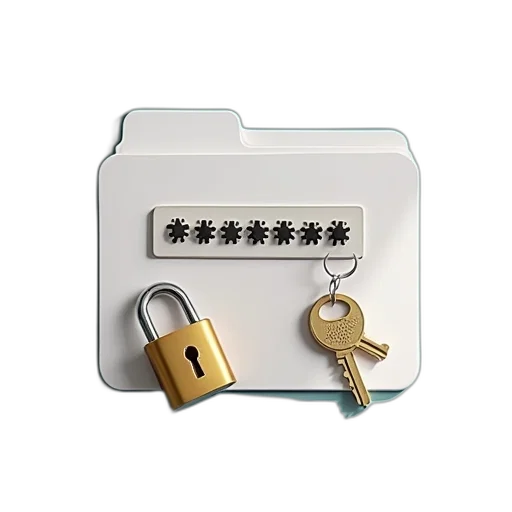 password, protection, button, key transparent PNG cut-out