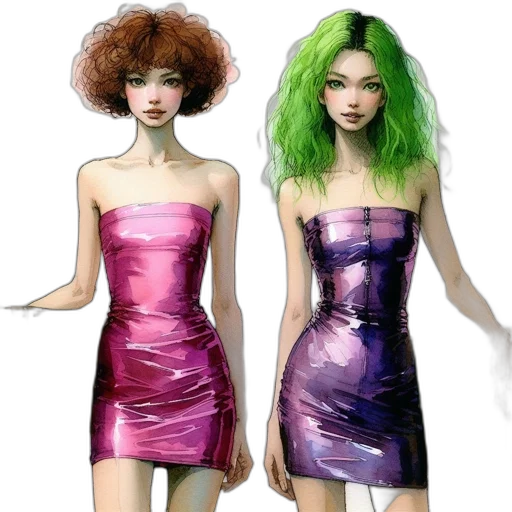 dress, concept art, photorealistic, 3d render transparent PNG cut-out