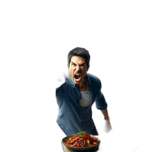food, creature, jacket, 3d render transparent PNG cut-out
