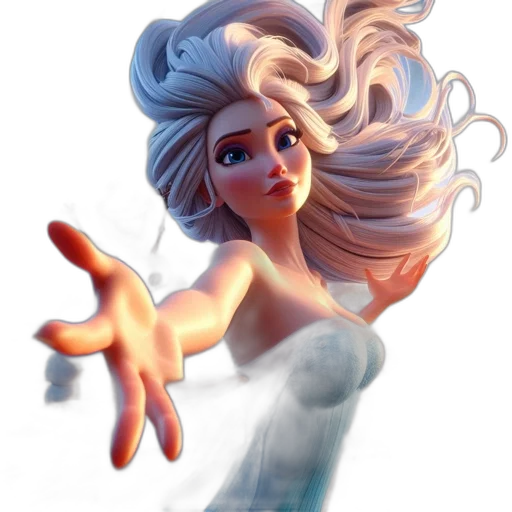 hair, dress, face, staff transparent PNG cut-out