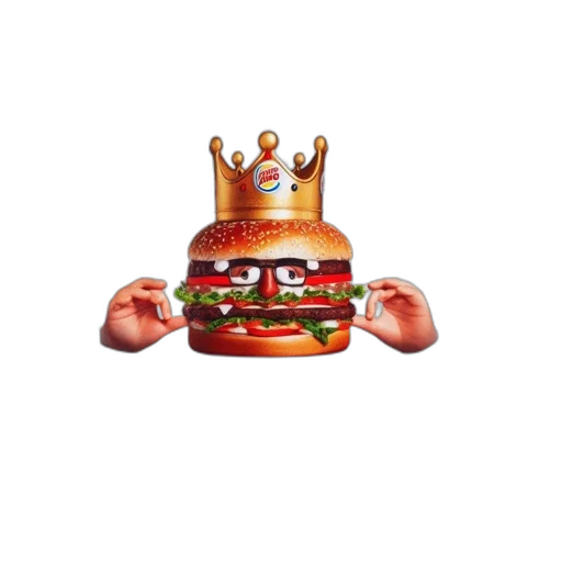 crown, food, animal, 3d render transparent PNG cut-out