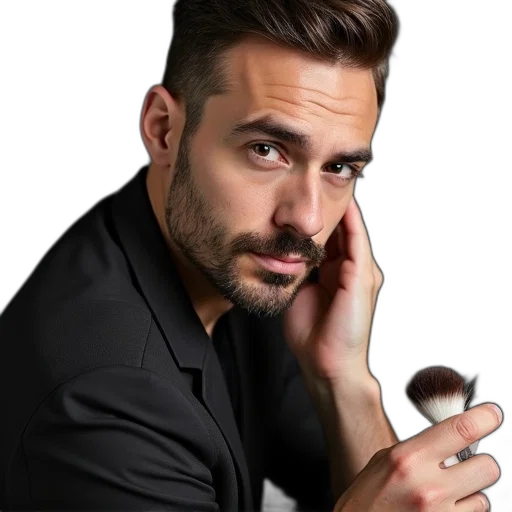 face, staff, hair, jacket transparent PNG cut-out