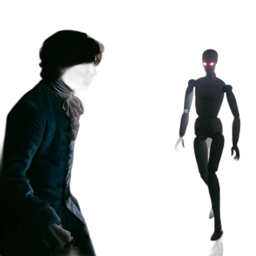 robot, mask, creature, jacket transparent PNG cut-out