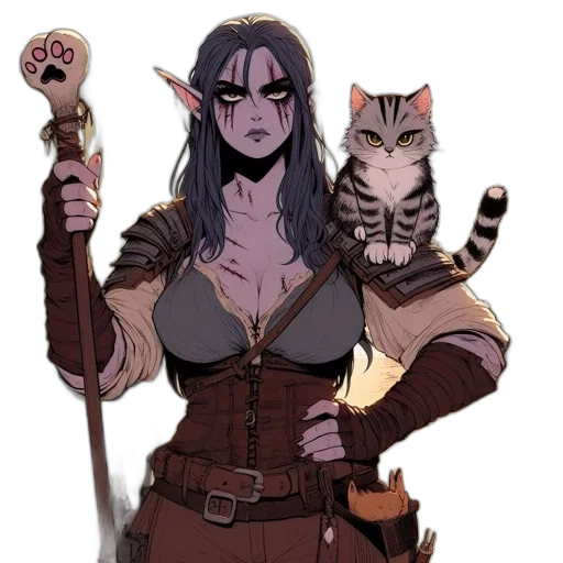 staff, fantasy art, concept art, pixel art transparent PNG cut-out
