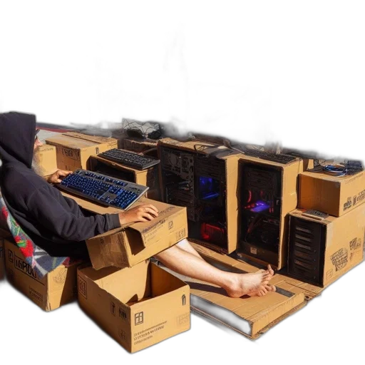 furniture, 3d render, cyberpunk, concept art transparent PNG cut-out