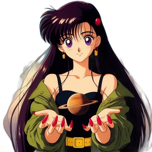 weapon, anime, vaporwave, pixel art transparent PNG cut-out