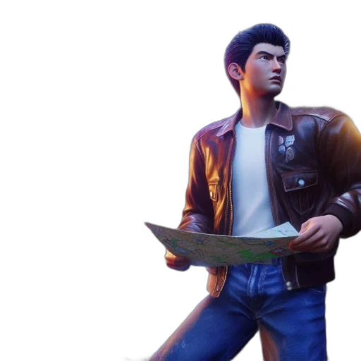 jacket, weapon, sword, 3d render transparent PNG cut-out