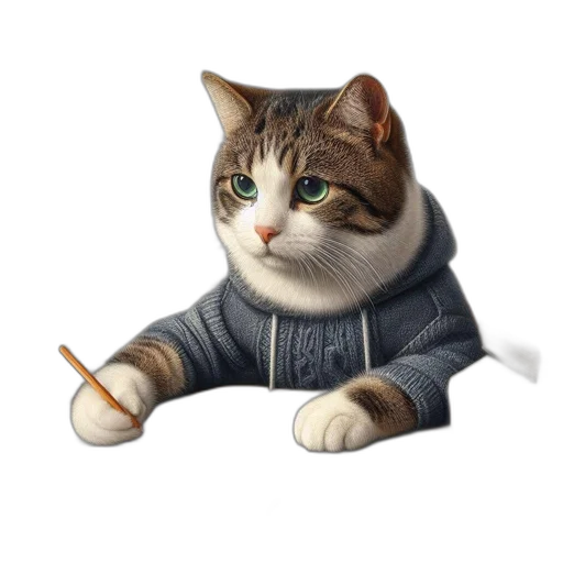 jacket, staff, animal, 3d render transparent PNG cut-out