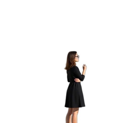 dress, staff, jacket, shoes transparent PNG cut-out