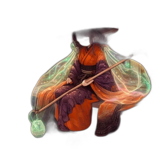 dragon, staff, mask, weapon transparent PNG cut-out