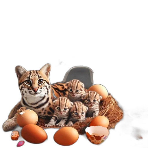 food, animal, photorealistic, 3d render transparent PNG cut-out
