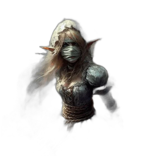 mask, creature, face, staff transparent PNG cut-out