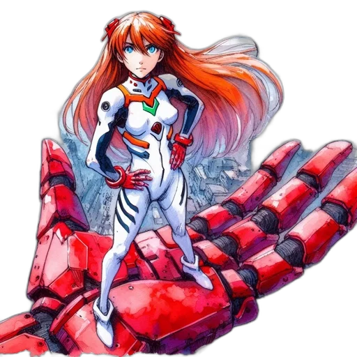 robot, weapon, anime, pixel art transparent PNG cut-out
