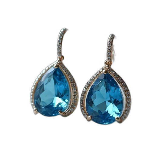 jewelry, cable, earrings, blue transparent PNG cut-out