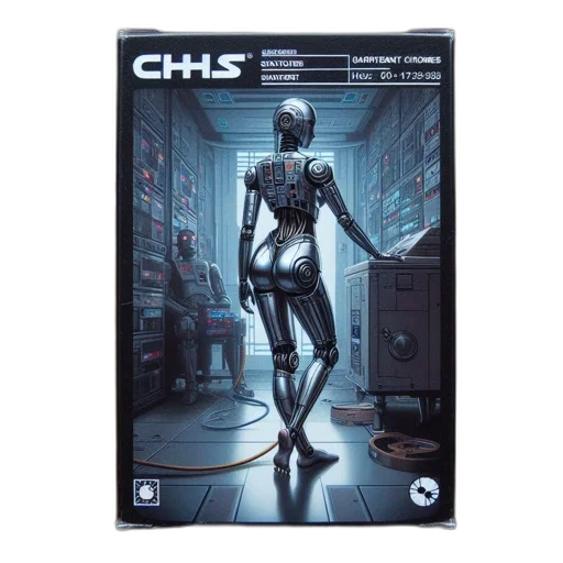 robot, cyberpunk, concept art, 3d render transparent PNG cut-out