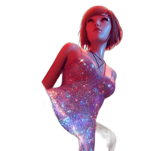 dress, robot, creature, fantasy art transparent PNG cut-out