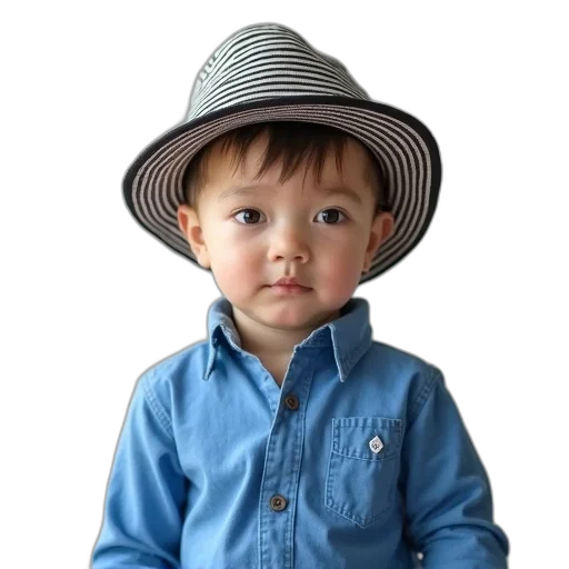 hat, face, jacket, staff transparent PNG cut-out