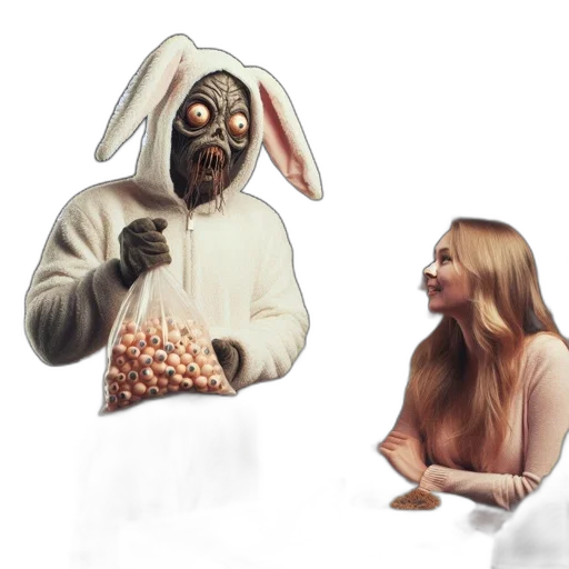mask, food, creature, concept art transparent PNG cut-out