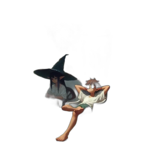 creature, animal, umbrella, staff transparent PNG cut-out