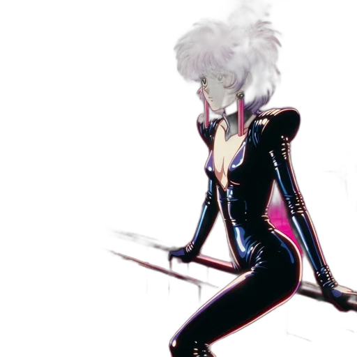 jacket, hair, sword, weapon transparent PNG cut-out