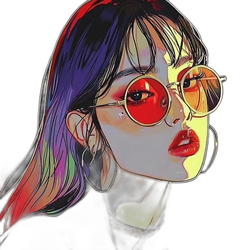 face, mask, cartoon, watercolor transparent PNG cut-out