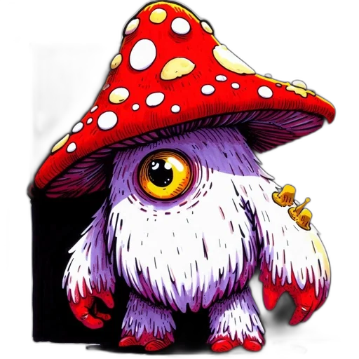 hat, creature, staff, animal transparent PNG cut-out