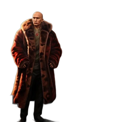 jacket, weapon, concept art, 3d render transparent PNG cut-out