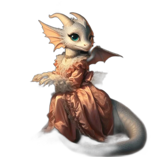 dragon, staff, creature, animal transparent PNG cut-out