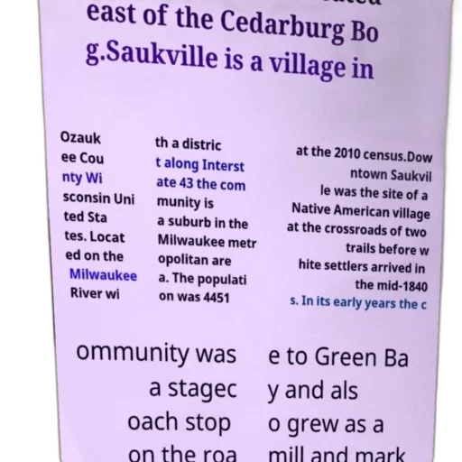 poster, text, about, saukville transparent PNG cut-out
