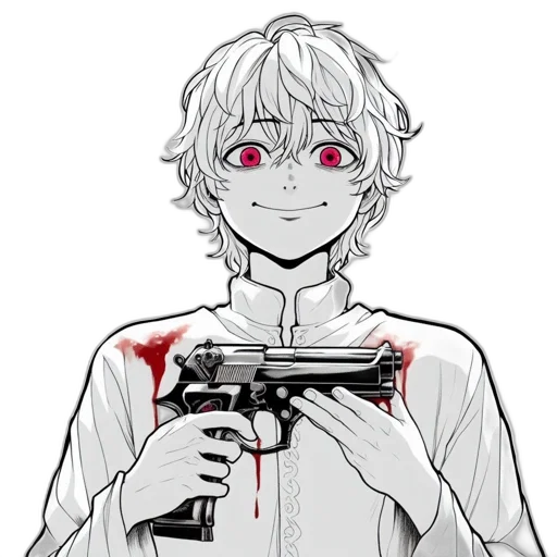 weapon, staff, face, anime transparent PNG cut-out