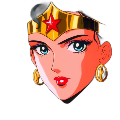 crown, jewelry, staff, face transparent PNG cut-out