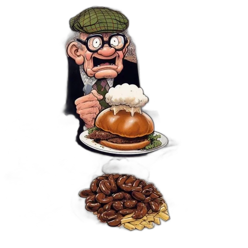 food, cartoon, animated, pub transparent PNG cut-out