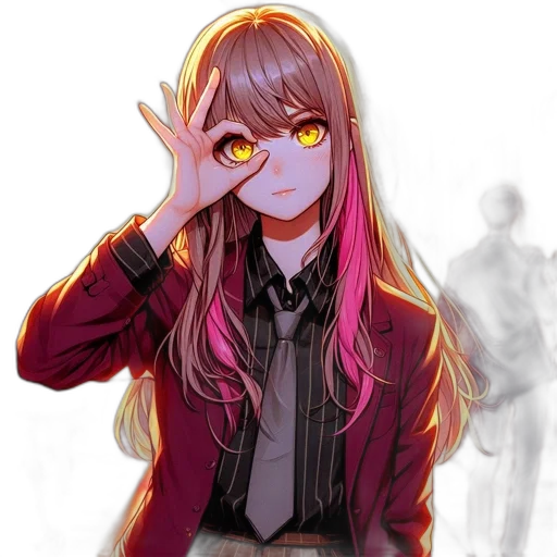 jacket, mask, face, staff transparent PNG cut-out