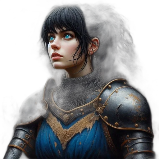 face, sword, dragon, fantasy art transparent PNG cut-out