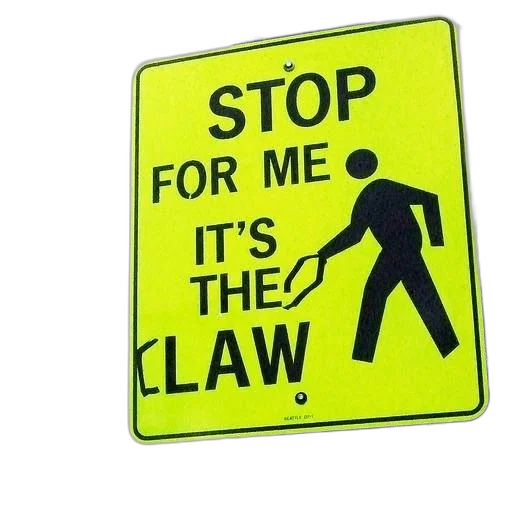 humorous, street, sign, reads transparent PNG cut-out