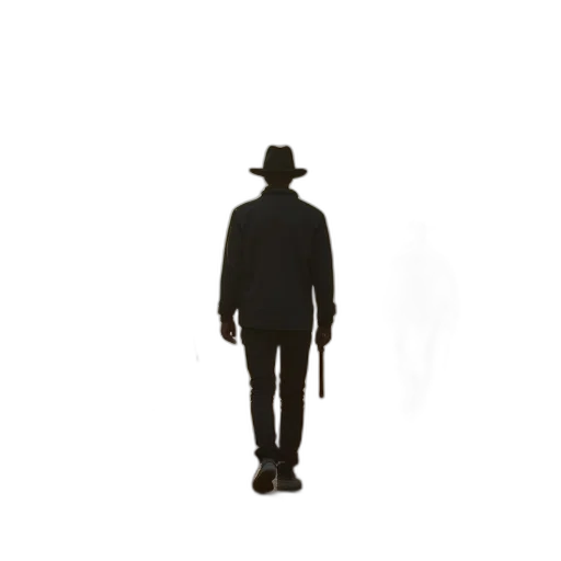 hat, jacket, staff, mask transparent PNG cut-out