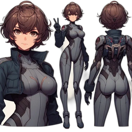 robot, jacket, concept art, cyberpunk transparent PNG cut-out