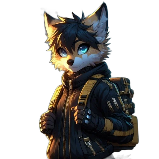 jacket, staff, animal, mask transparent PNG cut-out
