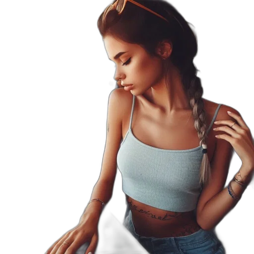 dress, jewelry, hair, jacket transparent PNG cut-out