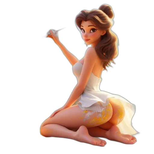 dress, concept art, fantasy art, cartoon transparent PNG cut-out