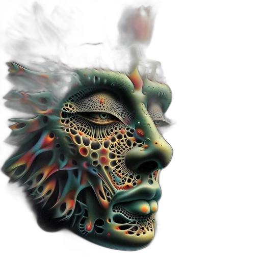 mask, face, creature, crown transparent PNG cut-out