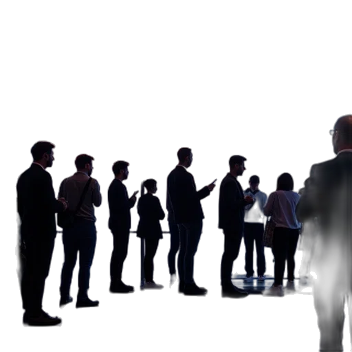 staff, face, people, stand transparent PNG cut-out