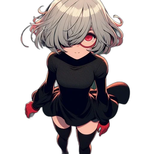 dress, mask, creature, hair transparent PNG cut-out