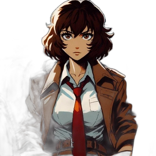 jacket, staff, face, anime transparent PNG cut-out