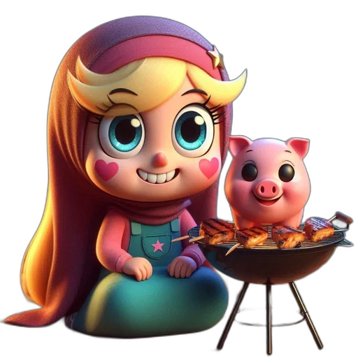 food, face, concept art, 3d render transparent PNG cut-out