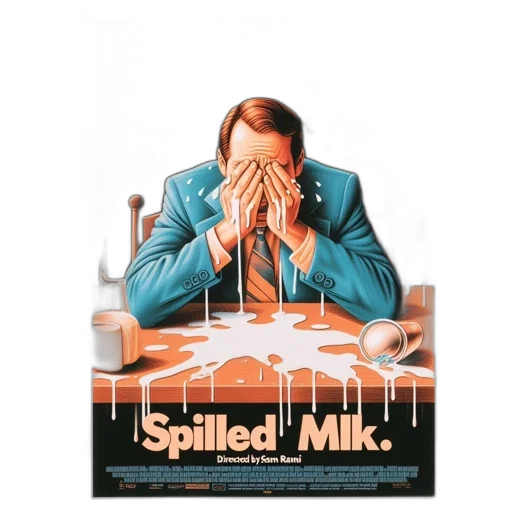 food, jacket, poster, spilled transparent PNG cut-out